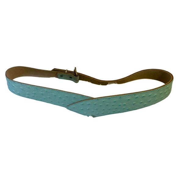 Vtg Faux Croc Aqua Belt Small, High or Low Waist Look, 80’s Style - Picture 4 of 8